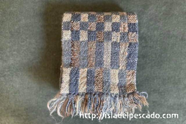 azulejo azul mini ホームスパンマフラー